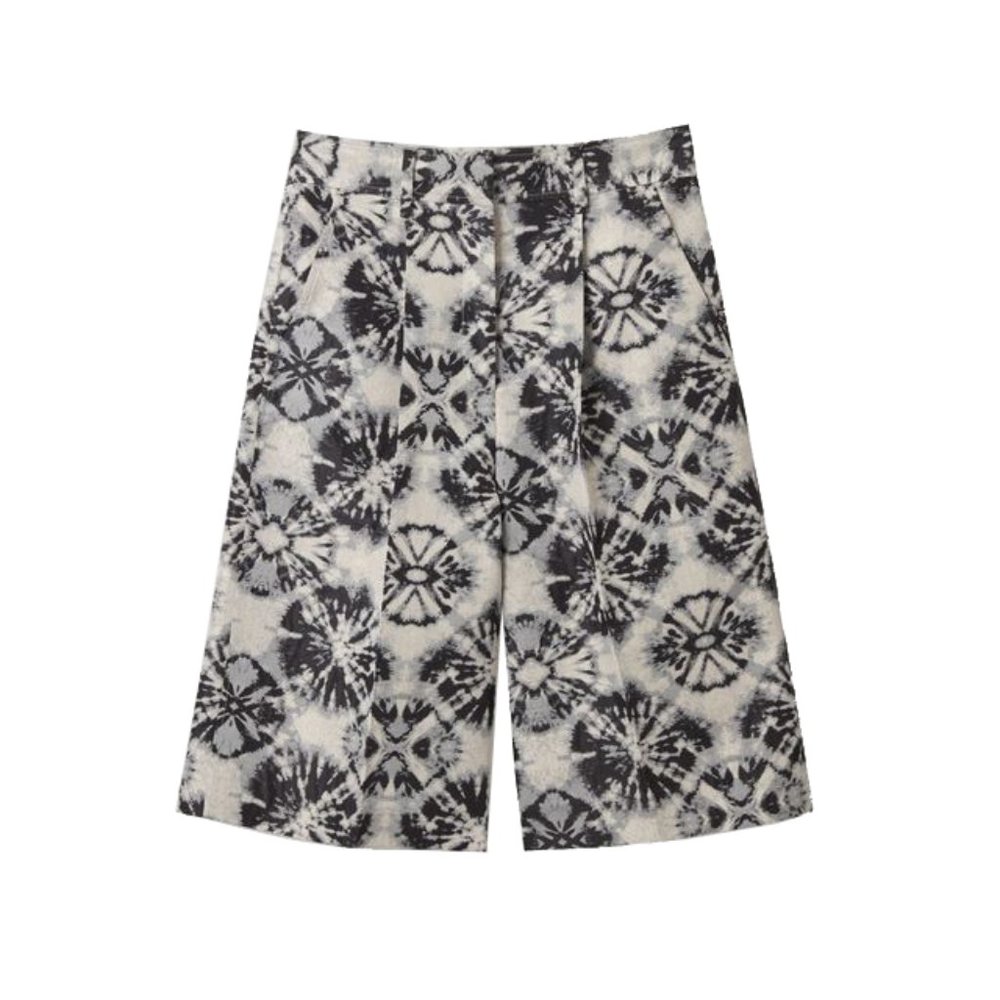 COS black grey tie dye jacquard bermuda shorts